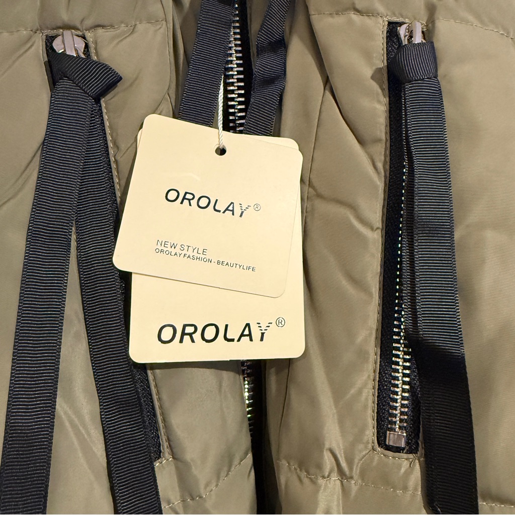 Orolay Thickened Down Jacket Women's 2xl Green Winter Coat Water Repellant Nwt — image 3 of 8